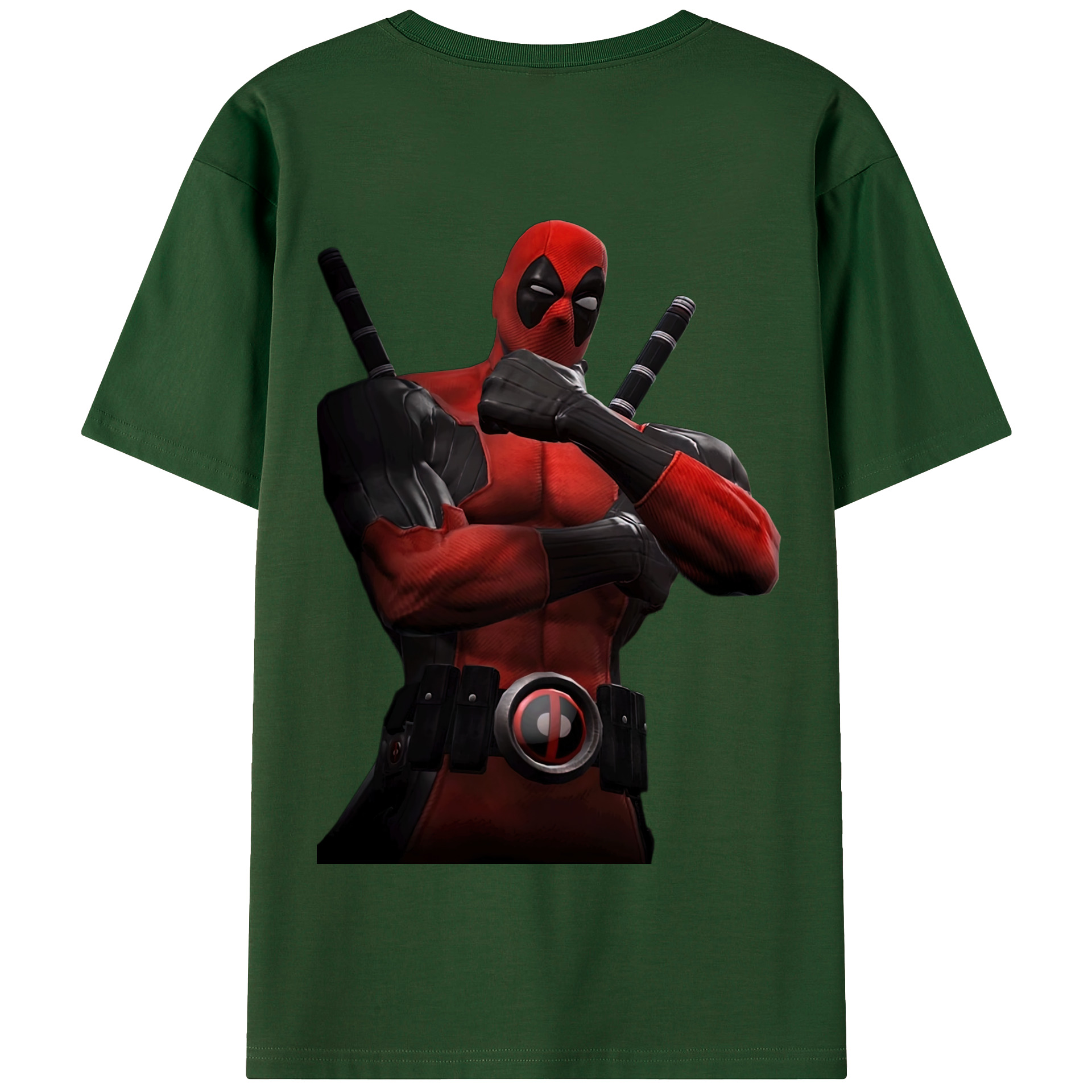 （画像用） Deadpool デッドプール 綿100％半袖Tシャツ（背面プリント）